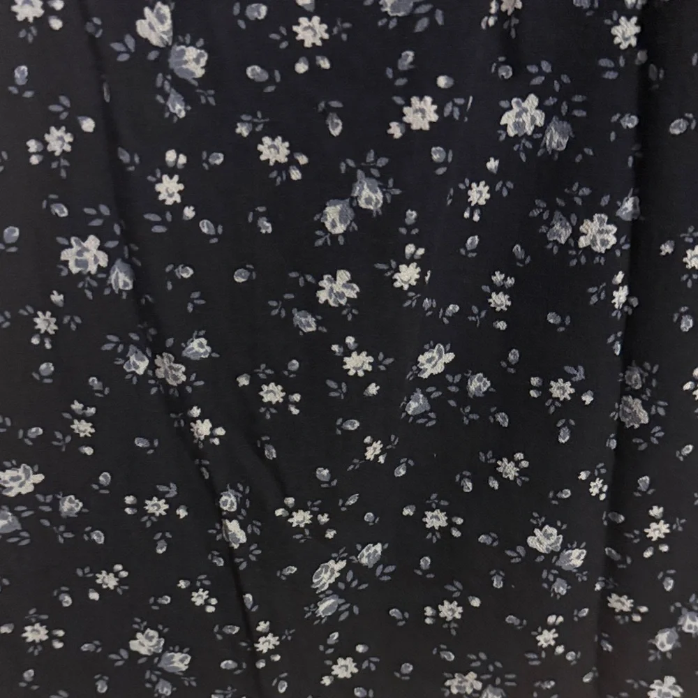 EUC Reformation Navy Blue Floral Print Cotswold Mini Dress Size Large - Picture 7 of 8